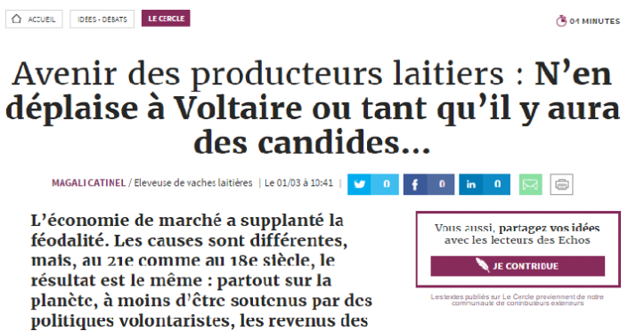 Oui, les éleveurs laitiers vont mal. Non, tout espoir n’est pas perdu !
